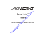 American Dynamics ControlCenter ADCC0200 Specifications