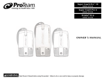 ProTeam Super Coach Pro 10 Owner`s manual