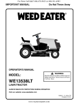Weed Eater WE13538LT Operator`s manual