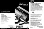 Cobra CPI 800 Operating instructions