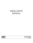 DSC PC2525 Installation manual
