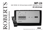 Roberts MP-30FM RDS/MP3/WMA/DAB Digital Radio MP-30 Operating instructions