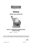Prochem AX500 Galaxy Instruction manual