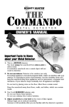 Bounty Hunter THE COMMANDO Owner`s manual