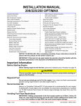 Mercury 200 Optimax Installation manual