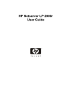 HP NetServer LP 2000r User guide