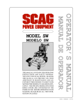 Scag Power Equipment ST 13KA Operating instructions