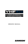 Samson VHF TD Series Specifications