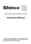 Shinco KFR-25GWZ/BM Instruction manual