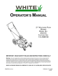White Outdoor HW-615 Operator`s manual