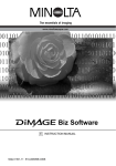 Minolta DiMAGE Biz Software Instruction manual