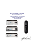 Benchmark DAC1 HDR Instruction manual