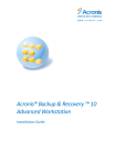 ACRONIS BACKUP RECOVERY 10 MANAGEMENT SERVER REPORTS - Installation guide