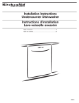 Installation Instructions Undercounter Dishwasher