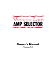 Voodoo Lab Amp Selector Owner`s manual