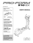 Pro-Form PFEL05911.4 User`s manual