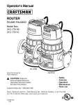 Craftsman 315.175100 Operator`s manual