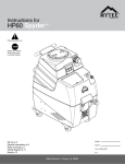 Mytee Spyder HP60 User manual