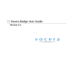 Vocera Badge User guide