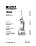 Sears Vacuum Cleaner Owner`s manual