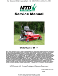 White Outdoor 606 Service manual