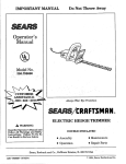 Craftsman 358.798660 Operator`s manual