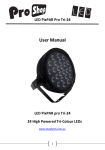 Pro Shop LED PixPAR pro Tri-24 User manual