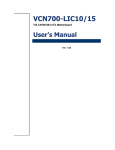 VIA Technologies VCN700-LIC15 User`s manual
