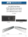 RTS TM-2000 User manual