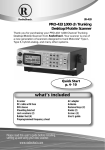 Radio Shack Desktop Radio Scanner User`s guide