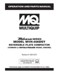 MULTIQUIP MVH406DSZ Specifications