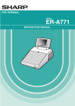 Sharp ER-A771 Instruction manual