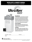 Ultra-air DEH 3000R Owner`s manual