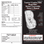 Dorel Juvenile Group Comfort Ride Owner`s manual