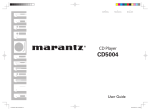 Marantz CD5004 Owner`s manual