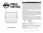 American DJ FREQ Matrix Instruction manual
