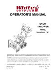 White Snow Boss 750 Operator`s manual