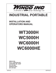 Winco WT3000H Operating instructions