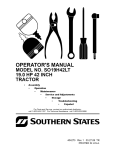 Electrolux Southern States SO19H42LT Operator`s manual