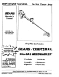 Craftsman 358.799260/32cc Operator`s manual