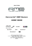 RME Audio Hammerfall HDSP 9632 User`s guide