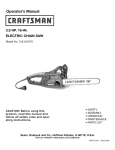 Craftsman 316.341070 Operator`s manual
