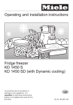 Operating and installation instructions Fridge freezer KD 1450 S KD