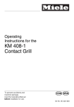 Miele KM 408-1 Operating instructions