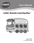 VTech Letter Sounds Learning Bus User`s manual