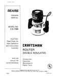 Craftsman 315.17560 Owner`s manual