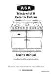AGA Masterchef II Deluxe User`s manual