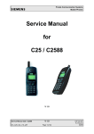 Siemens C2588 Service manual