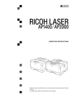 Ricoh AP1400/AP2000 Operating instructions