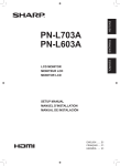 Sharp PN-L703A Installation manual